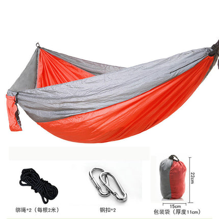 Single Double Camping Hammock 440lbs Lightweight Portable Nylon Hammock