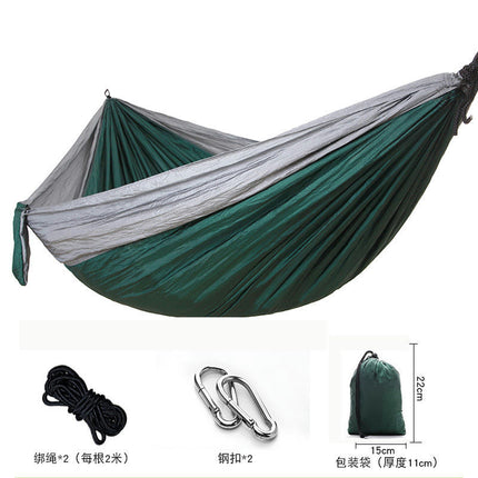 Single Double Camping Hammock 440lbs Lightweight Portable Nylon Hammock