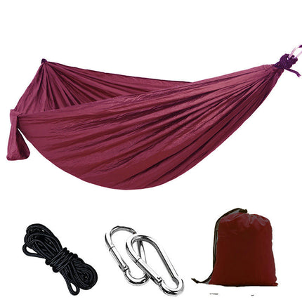 Single Double Camping Hammock 440lbs Lightweight Portable Nylon Hammock