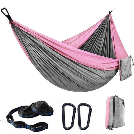 Single Double Camping Hammock 440lbs Lightweight Portable Nylon Hammock