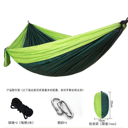 Single Double Camping Hammock 440lbs Lightweight Portable Nylon Hammock