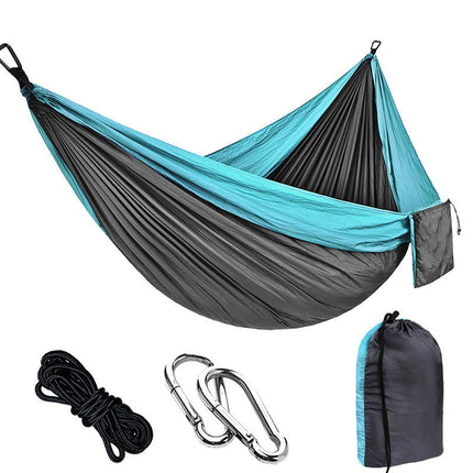 Single Double Camping Hammock 440lbs Lightweight Portable Nylon Hammock