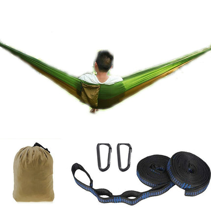 Single Double Camping Hammock 440lbs Lightweight Portable Nylon Hammock