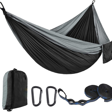 Single Double Camping Hammock 440lbs Lightweight Portable Nylon Hammock