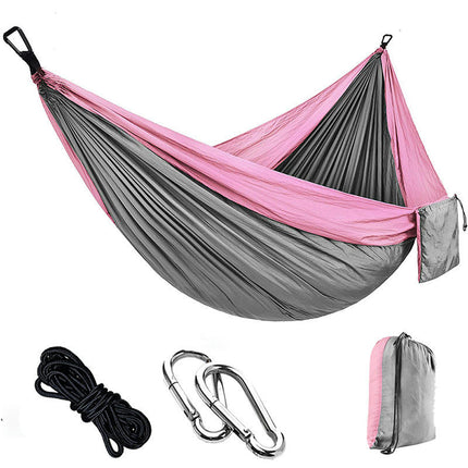 Single Double Camping Hammock 440lbs Lightweight Portable Nylon Hammock