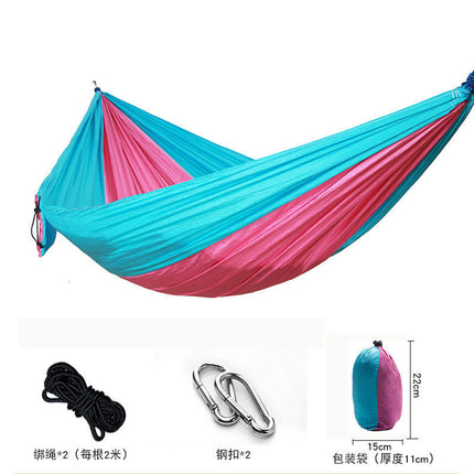 Single Double Camping Hammock 440lbs Lightweight Portable Nylon Hammock