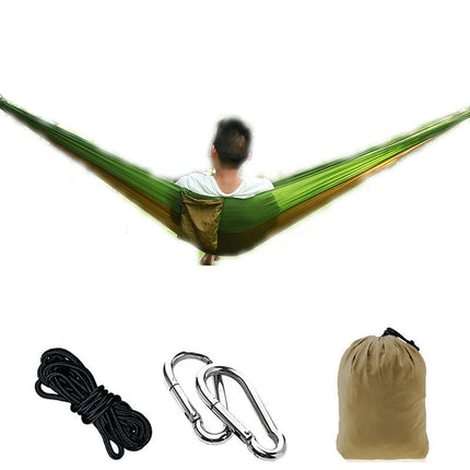 Single Double Camping Hammock 440lbs Lightweight Portable Nylon Hammock