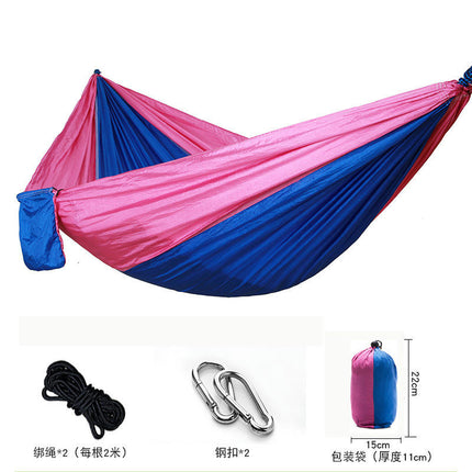 Single Double Camping Hammock 440lbs Lightweight Portable Nylon Hammock