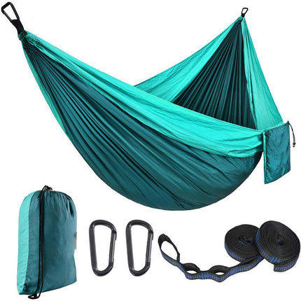 Single Double Camping Hammock 440lbs Lightweight Portable Nylon Hammock