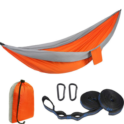 Single Double Camping Hammock 440lbs Lightweight Portable Nylon Hammock