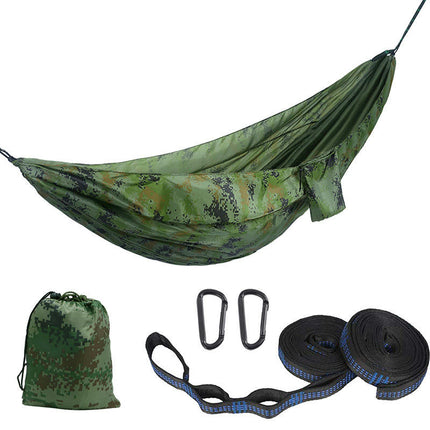 Single Double Camping Hammock 440lbs Lightweight Portable Nylon Hammock