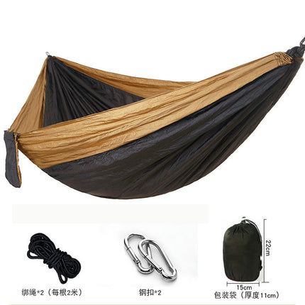 Single Double Camping Hammock 440lbs Lightweight Portable Nylon Hammock