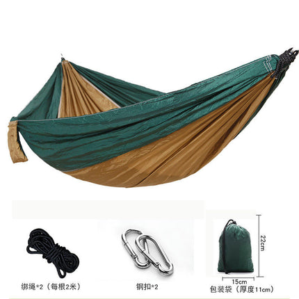 Single Double Camping Hammock 440lbs Lightweight Portable Nylon Hammock