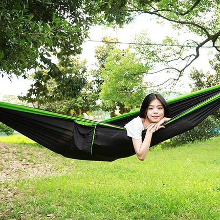 Single Double Camping Hammock 440lbs Lightweight Portable Nylon Hammock