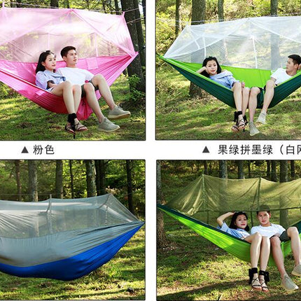 Camping Hammock with Mosquito Net - Ultra Lightweight Durable Double/Single Travel Hammock