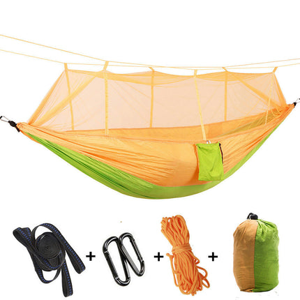 Camping Hammock with Mosquito Net-210T Quick-drying Parachute Nylon Lightweight Portable Travel Hammock