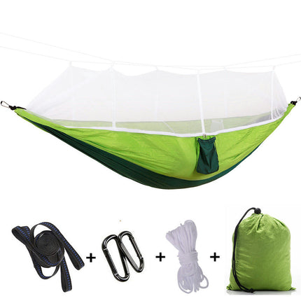 Camping Hammock with Mosquito Net-210T Quick-drying Parachute Nylon Lightweight Portable Travel Hammock