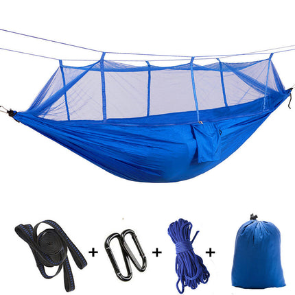 Camping Hammock with Mosquito Net-210T Quick-drying Parachute Nylon Lightweight Portable Travel Hammock