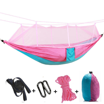 Camping Hammock with Mosquito Net-210T Quick-drying Parachute Nylon Lightweight Portable Travel Hammock