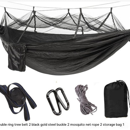 Camping Hammock with Mosquito Net-210T Quick-drying Parachute Nylon Lightweight Portable Travel Hammock