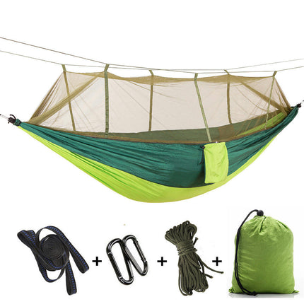 Camping Hammock with Mosquito Net-210T Quick-drying Parachute Nylon Lightweight Portable Travel Hammock