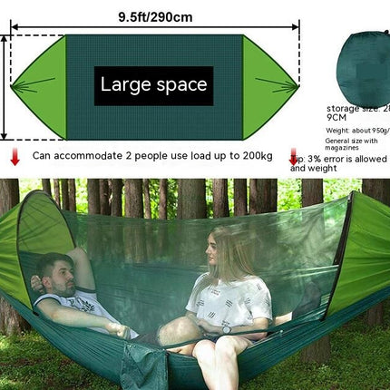 Camping Hammock with Mosquito NetPortable Single Hammock with Tree Tie Lightweight Nylon Hammock