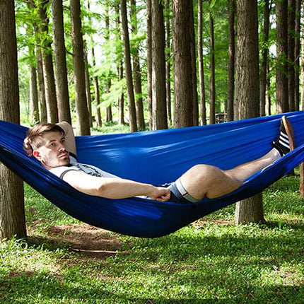 Camping Hammock (with Net) Travel Portable Hammock Parachute Nylon Hammock for Outdoor Backyard Patio