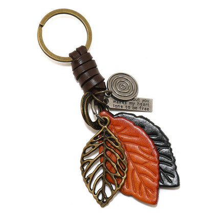 Genuine Leather keychain Universal Key Keychain Leather Key Chain Car keychain Men and Women