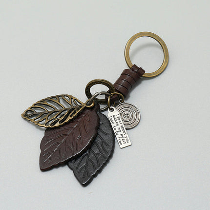 Genuine Leather keychain Universal Key Keychain Leather Key Chain Car keychain Men and Women