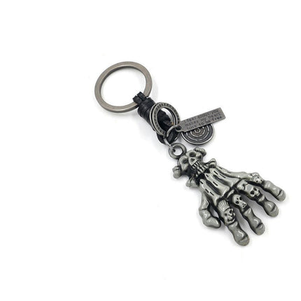 Creative Skeleton Hand Skull Keychain Decorative Keychain Personalized Skeleton Car Keychain