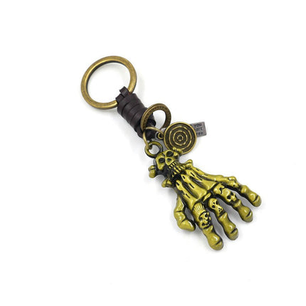 Creative Skeleton Hand Skull Keychain Decorative Keychain Personalized Skeleton Car Keychain