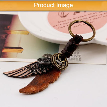 Leather Car Keychain Key Chain Holder for Men and Women Retro Keychain Key Ring