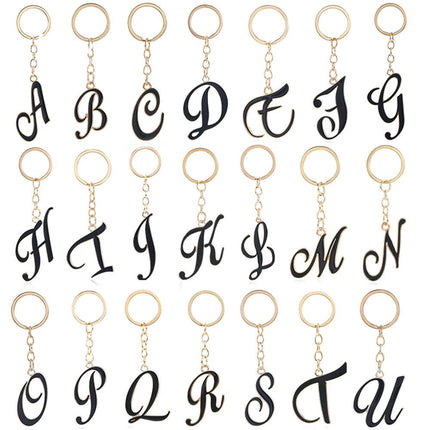 Letter Keychains for Women Purse Charms for Handbags Initial Alphabet Pendant with Key Rings