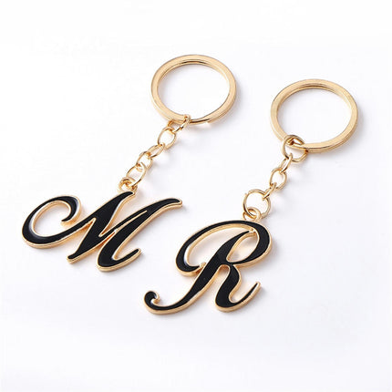 Letter Keychains for Women Purse Charms for Handbags Initial Alphabet Pendant with Key Rings