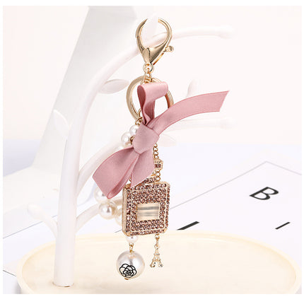 Pearl Keychains Cute Purse Charms Car Key Chains Bag Accessories for Women Pendant Keyrings