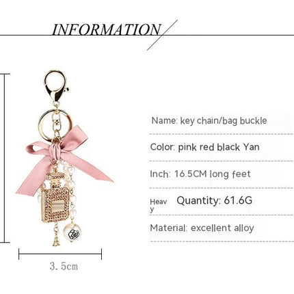 Pearl Keychains Cute Purse Charms Car Key Chains Bag Accessories for Women Pendant Keyrings