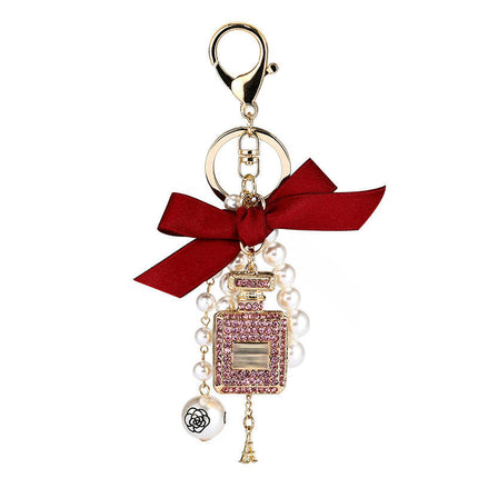 Pearl Keychains Cute Purse Charms Car Key Chains Bag Accessories for Women Pendant Keyrings