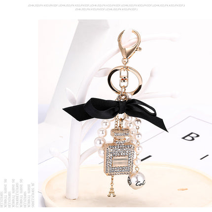 Pearl Keychains Cute Purse Charms Car Key Chains Bag Accessories for Women Pendant Keyrings