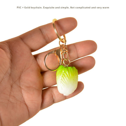 Simulated Food Chinese Cabbage Keychain Resin Vegetable Bag Car Pendant Keychain