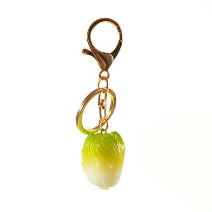 Simulated Food Chinese Cabbage Keychain Resin Vegetable Bag Car Pendant Keychain