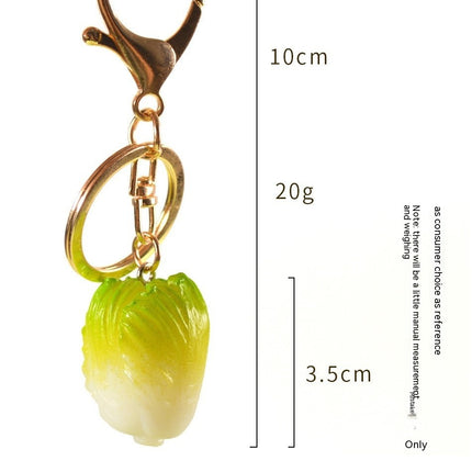 Simulated Food Chinese Cabbage Keychain Resin Vegetable Bag Car Pendant Keychain