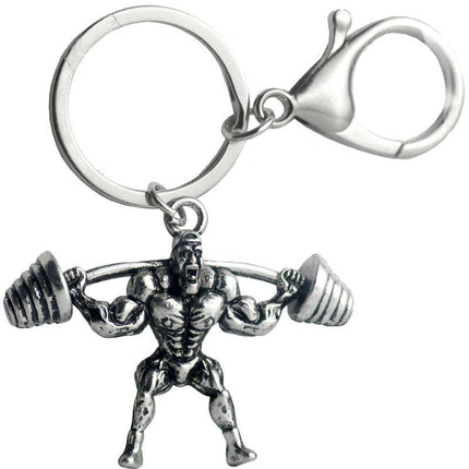 Muscular Man Metal Keychain Sports Fitness Key Chain Fitness Pendant Keychains Key Chains Jewelry