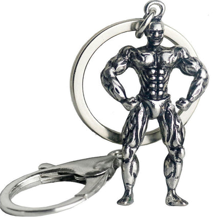 Muscular Man Metal Keychain Sports Fitness Key Chain Fitness Pendant Keychains Key Chains Jewelry