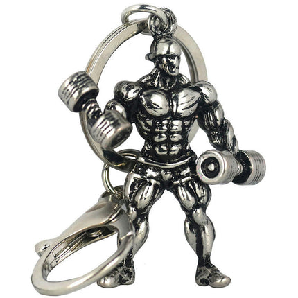 Muscular Man Metal Keychain Sports Fitness Key Chain Fitness Pendant Keychains Key Chains Jewelry