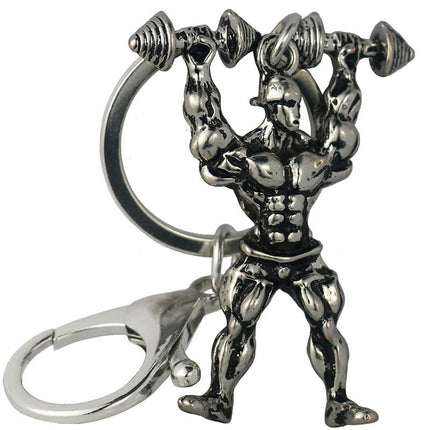 Muscular Man Metal Keychain Sports Fitness Key Chain Fitness Pendant Keychains Key Chains Jewelry