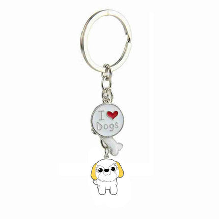 Cute KeyChain Metal Key Ring Charm Hanging Ornament for Women Girls Purse Handbags