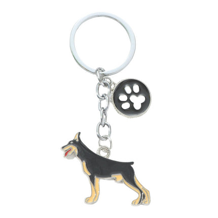 Dog KeyChain Metal Key Ring Cute KeyChain for Women And Men Purse Handbags Car Keyrings