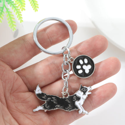 Dog KeyChain Metal Key Ring Cute KeyChain for Women And Men Purse Handbags Car Keyrings