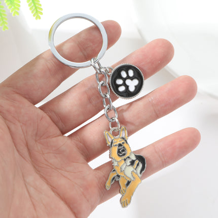 Dog KeyChain Metal Key Ring Cute KeyChain for Women And Men Purse Handbags Car Keyrings