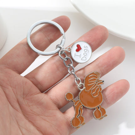 Dog KeyChain Metal Key Ring Cute KeyChain for Women And Men Purse Handbags Car Keyrings